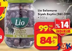 LİO SALAMURA SİYAH ZEYTİN 500 G